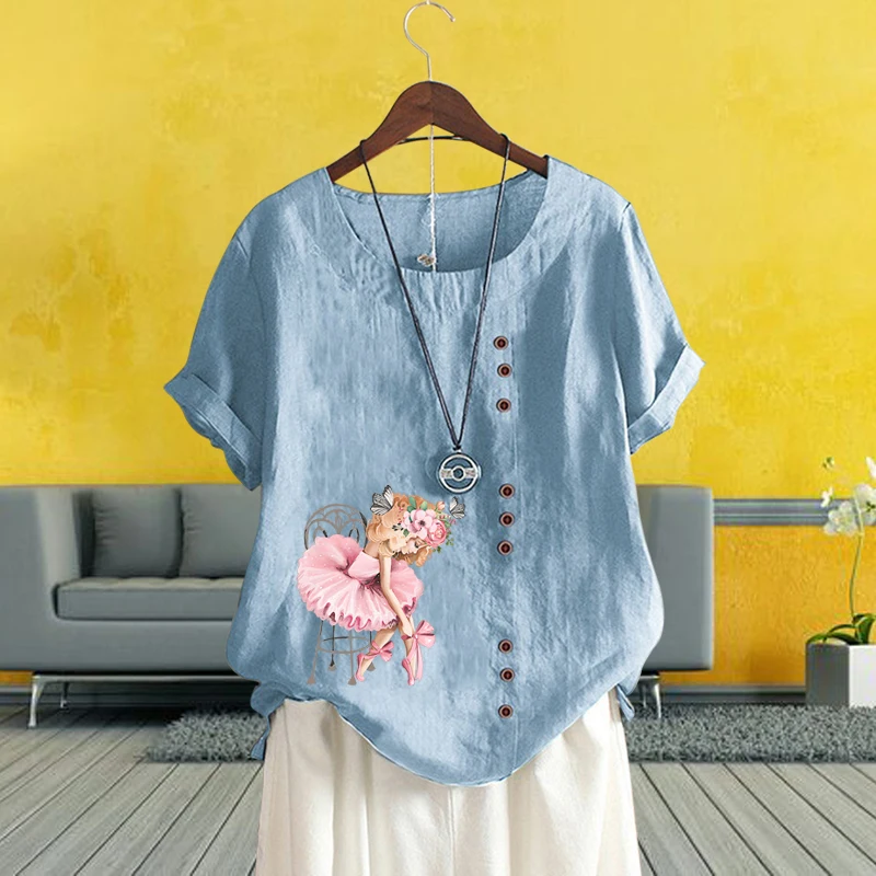 Женская льняная блузка с круглым вырезом и коротким рукавом, 11 цветов
Женская льняная блузка с круглым вырезом и коротким рукавом, 11 цветов