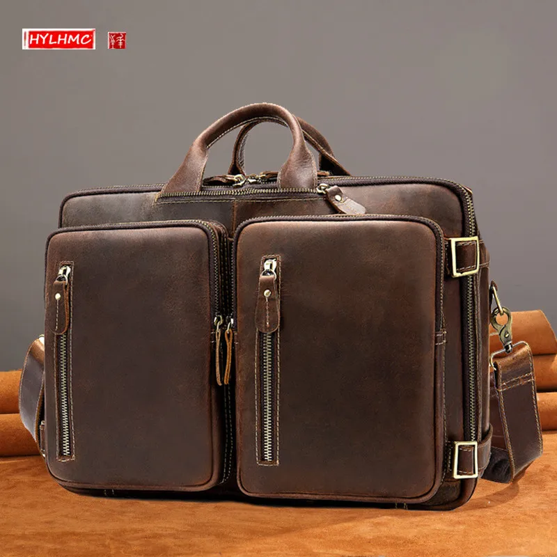 Crazy Horse Leather Men's Bag Crossbody Handbags First Layer Cowhide Portable Messenger Bag Retro Multi-Functional Backpacks Men
Crazy Horse Leather Men's Bag Crossbody Handbags First Layer Cowhide Portable Messenger Bag Retro Multi-Functional Backpacks Men