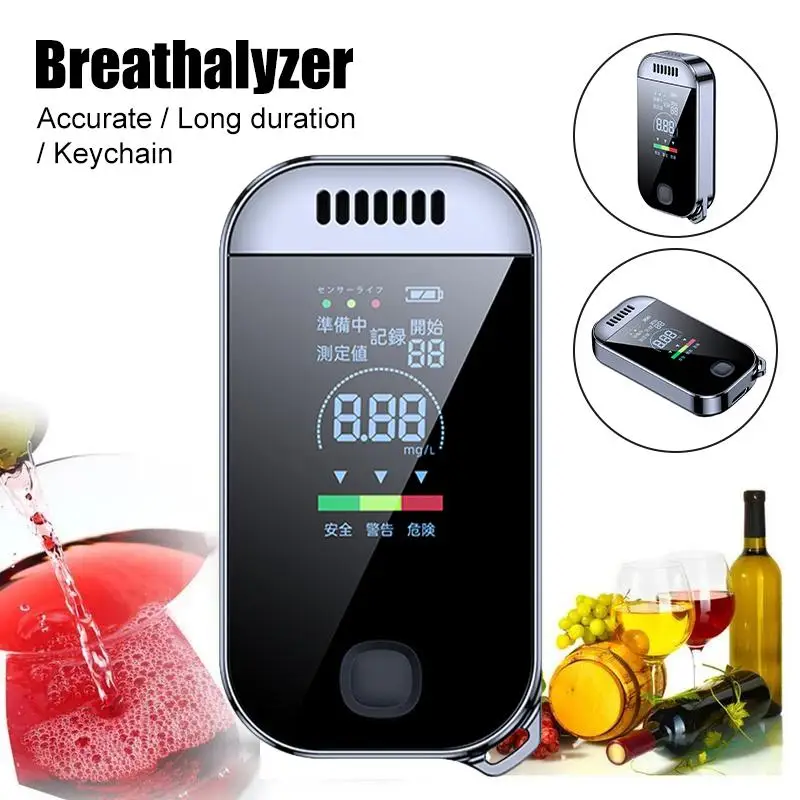 Digital Breath Alcohol Tester Gas Detector Professional Breathalyzer With LCD Display USB Rechargeable Electronic Alcohol Tester
Digital Breath Alcohol Tester Gas Detector Professional Breathalyzer With LCD Display USB Rechargeable Electronic Alcohol Tester