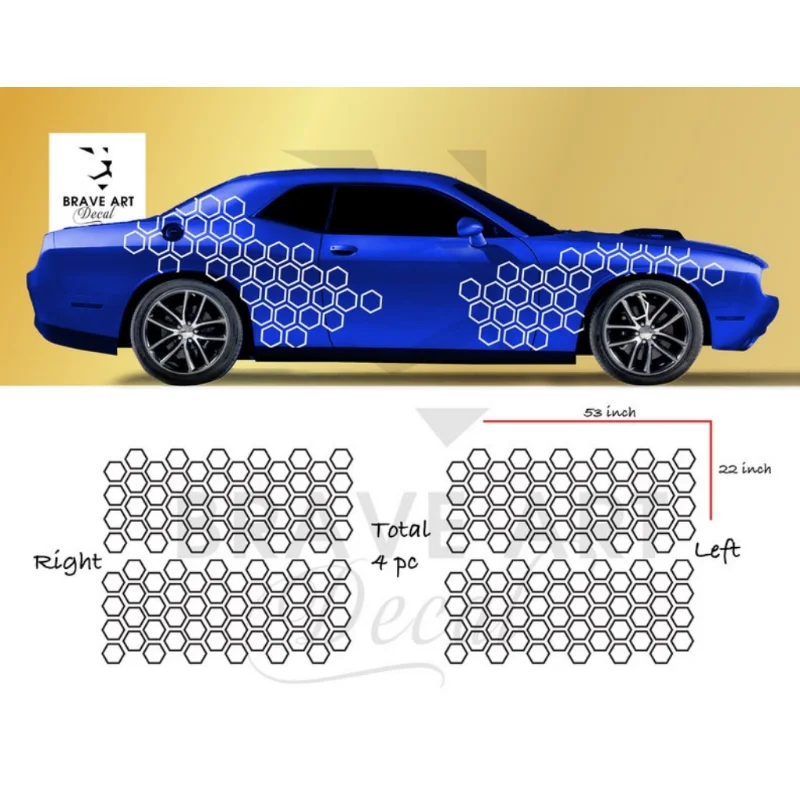 Stickers Car Side Stickers Honeycomb Rhombus Hexagon Style Matrix Camo Style Sticker (4 pcs)
Stickers Car Side Stickers Honeycomb Rhombus Hexagon Style Matrix Camo Style Sticker (4 pcs)