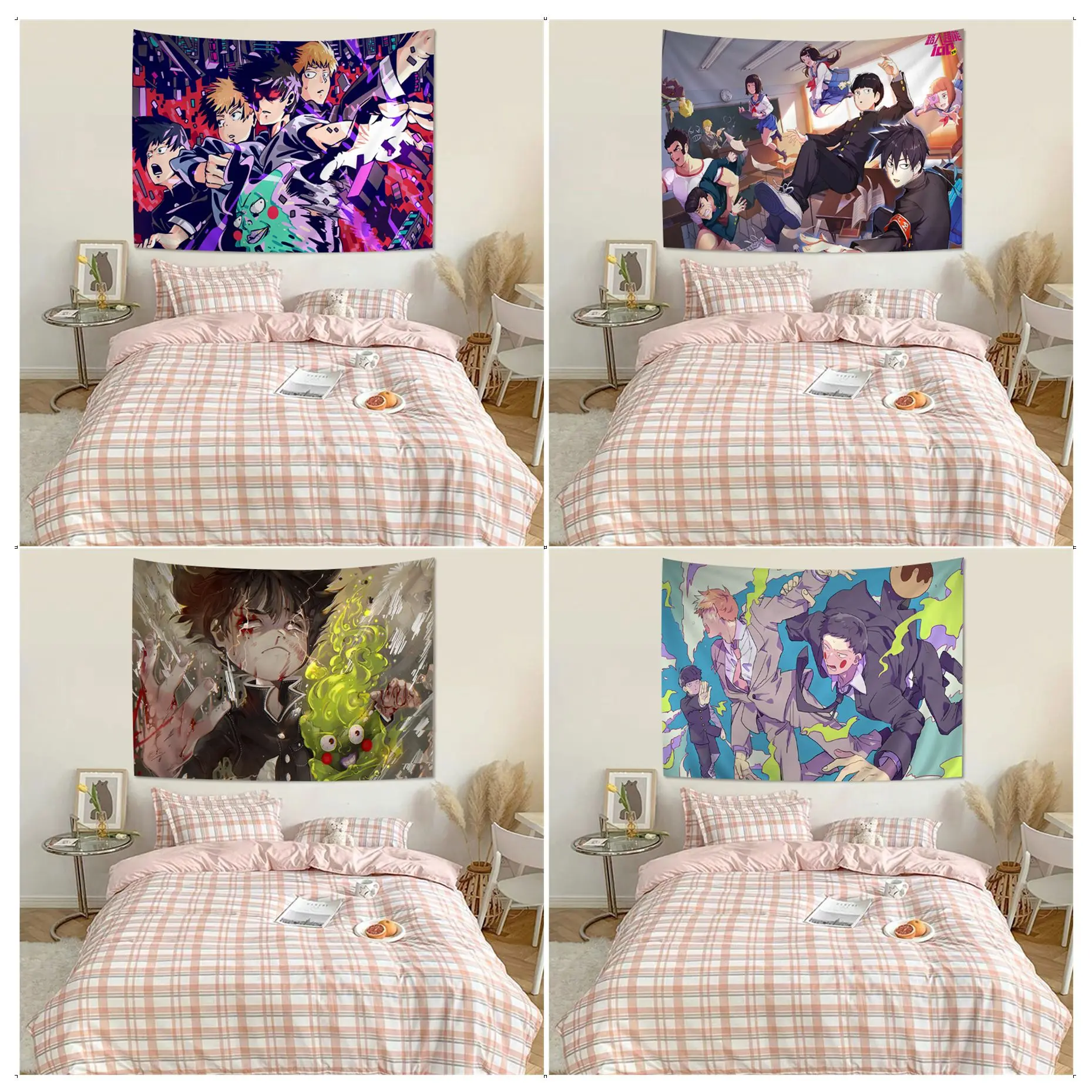

Mob Psycho Anime Printed Tapestry Art Printing Home Decoration Hippie Bohemian Decoration Divination Cheap Hippie Wall Hanging