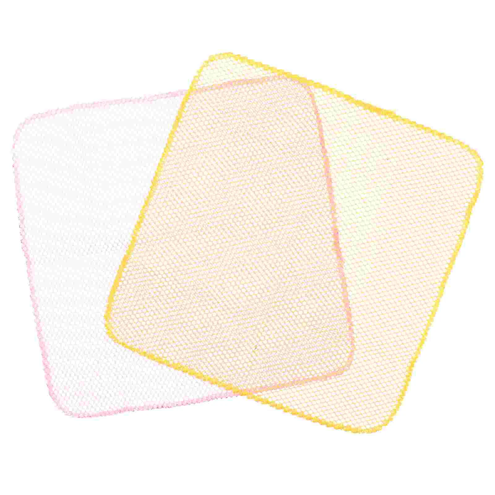 

Dish Cloth Kitchen Washing Cloths Net Cleaning Dishes Towel Scrubber Towels Mesh Wash Hand Sponges Dry Dishwashing Quick Rag