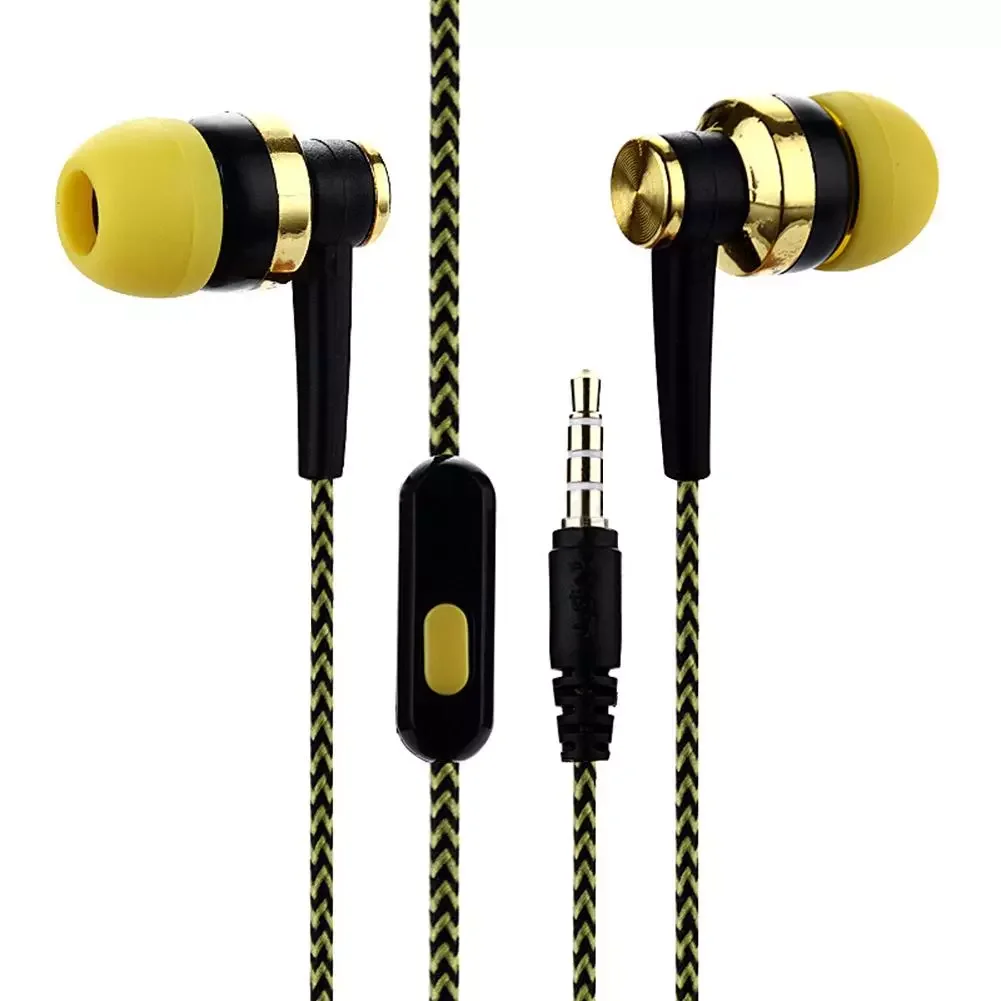 Universal 3.5mm Braided Cable Wired Stereo Deep Bass Music Earphone In-ear Call Earpiece Bulit-in Mic
Universal 3.5mm Braided Cable Wired Stereo Deep Bass Music Earphone In-ear Call Earpiece Bulit-in Mic