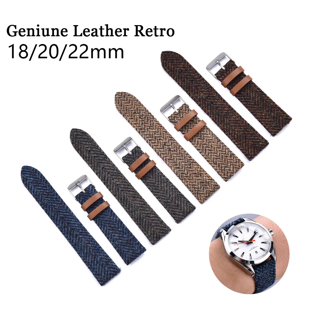 18mm 20mm 22mm Watch Strap Geniune Leather Nylon Retro Band for Samsung Galaxy Watch 3/4 Belt for Seiko Quick Release Watchband
18mm 20mm 22mm Watch Strap Geniune Leather Nylon Retro Band for Samsung Galaxy Watch 3/4 Belt for Seiko Quick Release Watchband