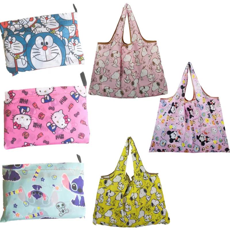 Cartoon Hellokittys Snoopys Anime Folding Eco-Friendly Shopping Bag Kawaii Vest Bag Portable Large Capacity Bag Girls Handbags
Cartoon Hellokittys Snoopys Anime Folding Eco-Friendly Shopping Bag Kawaii Vest Bag Portable Large Capacity Bag Girls Handbags
