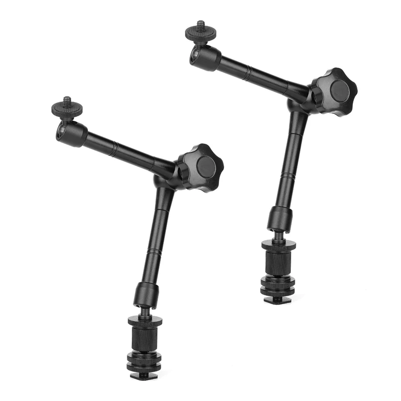 2X Magic Arm 11 Inch Articulating Arm Magic Friction With Hot Shoe Mount & 1/4 Inch Tripod Screw
2X Magic Arm 11 Inch Articulating Arm Magic Friction With Hot Shoe Mount & 1/4 Inch Tripod Screw