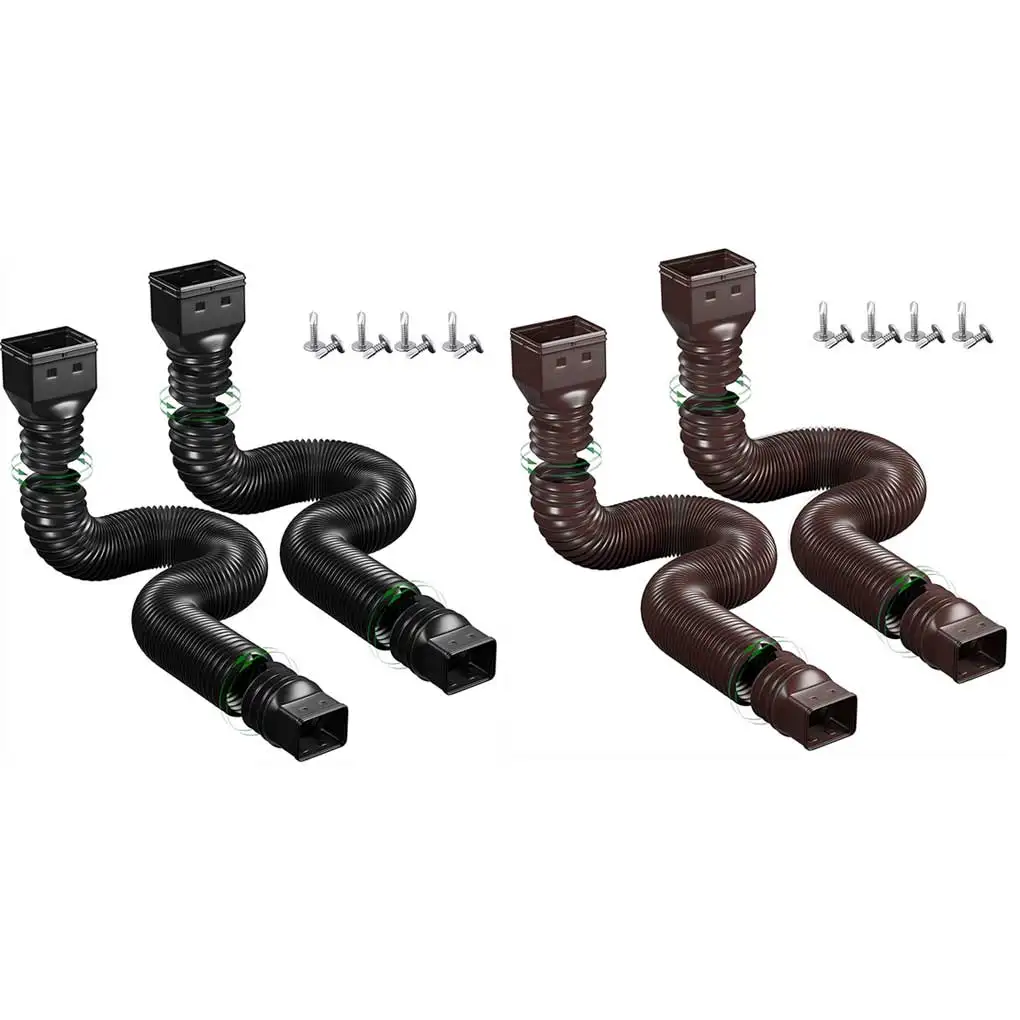 Pack of 2 Expandable Rain Gutter Downspout Extension Drain Down Spout Extender Replacement Connector Spare Parts Brown
Pack of 2 Expandable Rain Gutter Downspout Extension Drain Down Spout Extender Replacement Connector Spare Parts Brown