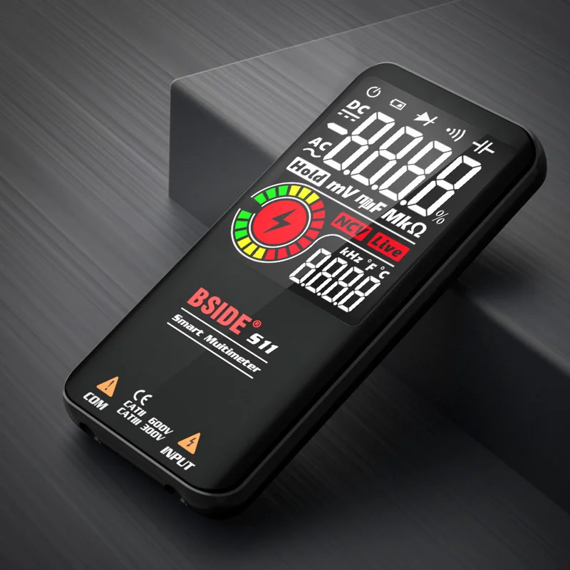BSIDE S11 Digital Smart Multimeter Color LCD Display 9999 Digital DC AC Voltage Capacitor Ohm Diode NCV Hz Tester Autoranging
BSIDE S11 Digital Smart Multimeter Color LCD Display 9999 Digital DC AC Voltage Capacitor Ohm Diode NCV Hz Tester Autoranging