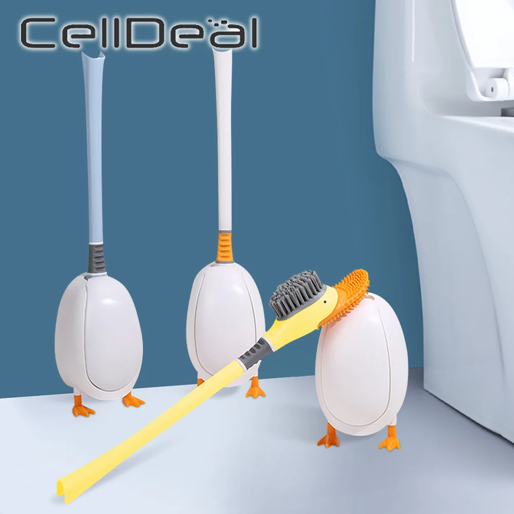 Toilet Brush With Base Creative Duck Shape Silicone Soft Bristles Brush Set For Bathroom Toilet Cleaning Tools Home Supplies
Toilet Brush With Base Creative Duck Shape Silicone Soft Bristles Brush Set For Bathroom Toilet Cleaning Tools Home Supplies