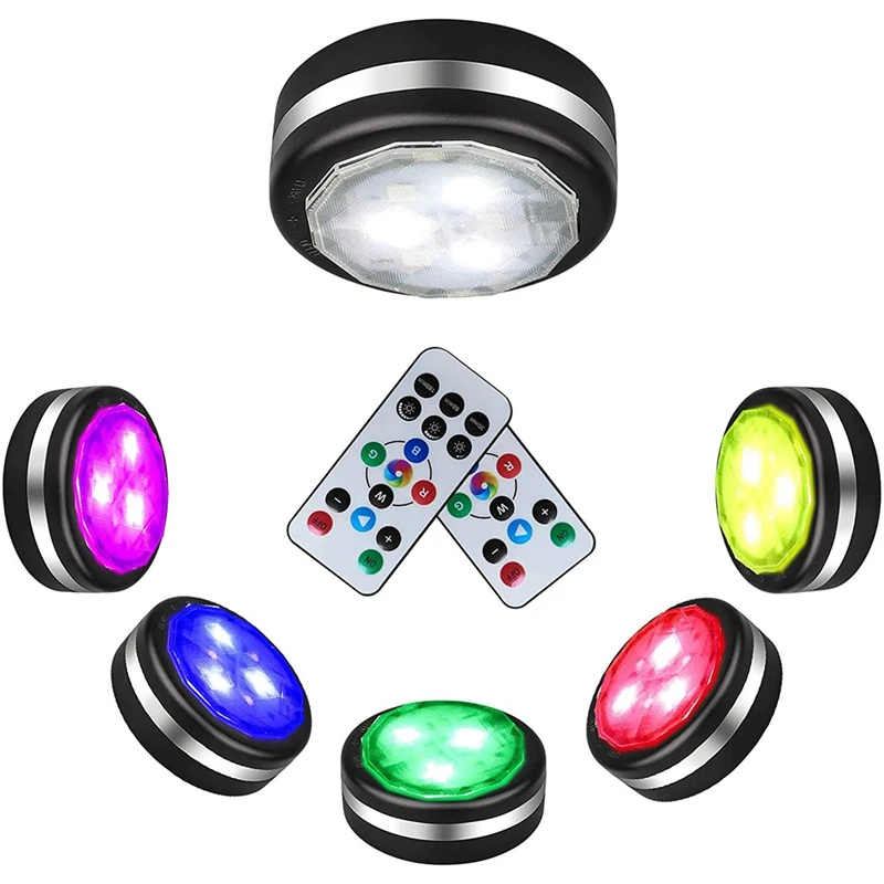 Wireless LED Puck Lights With Remote Control,LED Under Cabinet Lighting Battery Operated, For Closet Light (6 Pack)
Wireless LED Puck Lights With Remote Control,LED Under Cabinet Lighting Battery Operated, For Closet Light (6 Pack)