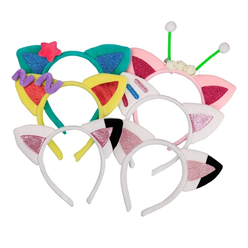 6Pcs Animal Ears Kids Headbands Halloween Headbands Glitter Headbands Halloween Animal Headbands Hair Clips Durable
6Pcs Animal Ears Kids Headbands Halloween Headbands Glitter Headbands Halloween Animal Headbands Hair Clips Durable
