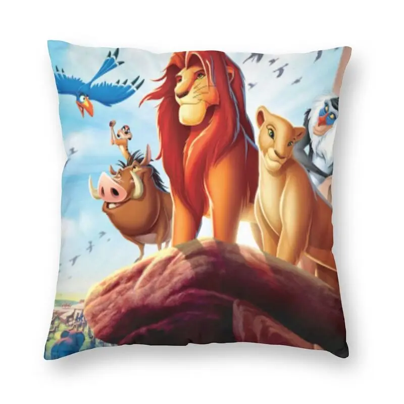 

The Lion King Simba Sofa Cushion Cover 50x50cm Hakuna Matata Anime Movie Soft Cute Pillow Case Decoration Salon Pillowcase