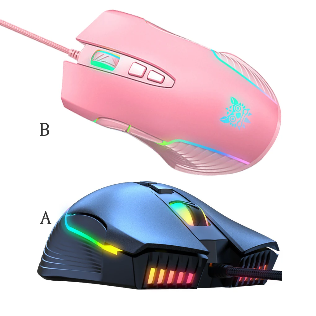 Mouse Wired RGB Glowing Optical Mouse 800-6400DPI Adjustable Computer Gaming Accessory Pink
Mouse Wired RGB Glowing Optical Mouse 800-6400DPI Adjustable Computer Gaming Accessory Pink