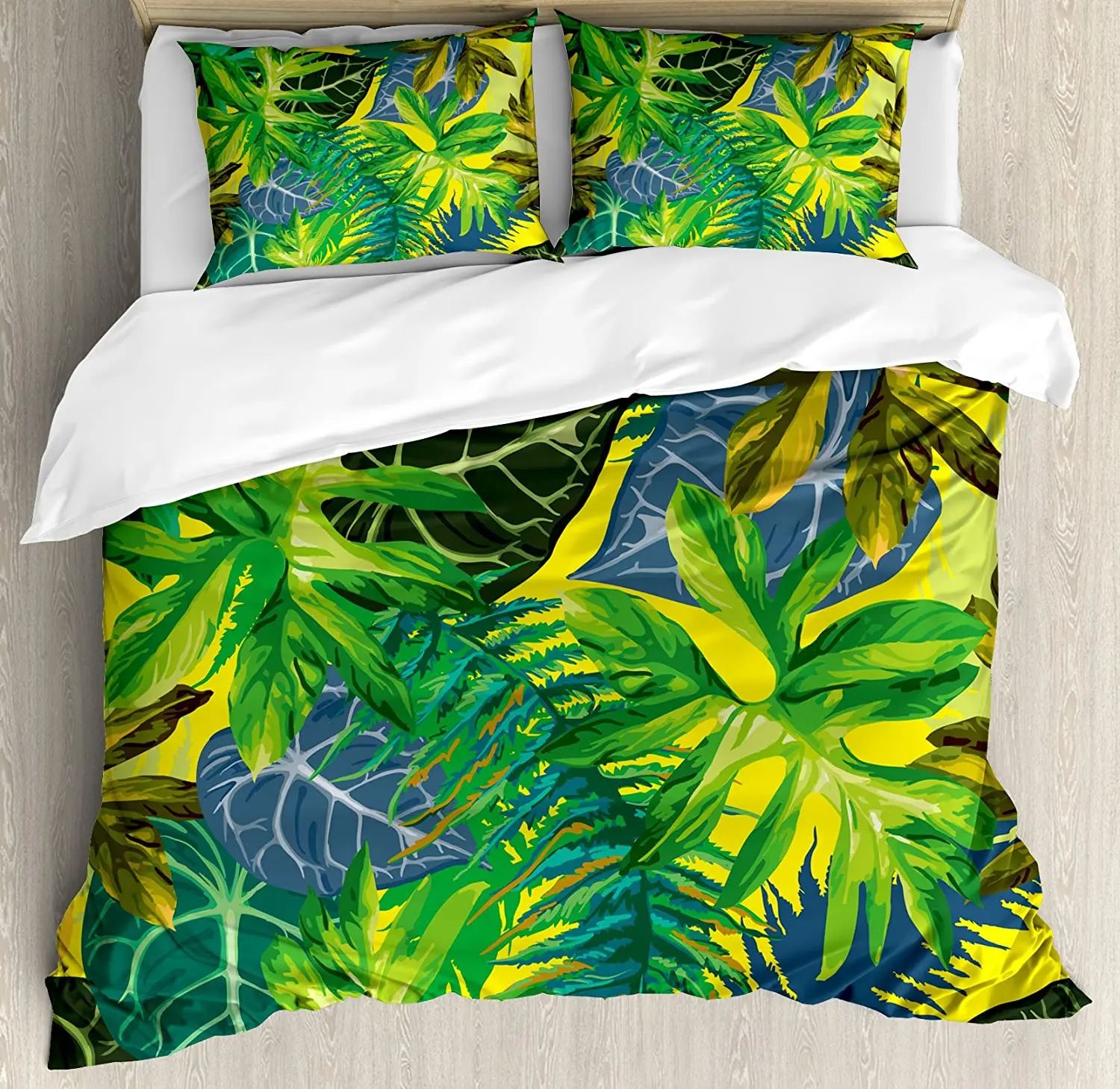 Plant Bedding Set For Home Bed Botany Themed Drawing Depicting Exotic Leaves in Tropical Environment Hawaiian Vibes Duvet Cover
Plant Bedding Set For Home Bed Botany Themed Drawing Depicting Exotic Leaves in Tropical Environment Hawaiian Vibes Duvet Cover