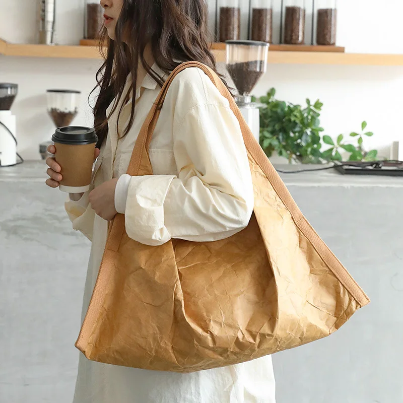 Fashion Kraft Paper Shoulder Bags for Women 2023 Summer Handbags Eco Friendly Underarm Pack Purse High Capacity Bucket Bag
Fashion Kraft Paper Shoulder Bags for Women 2023 Summer Handbags Eco Friendly Underarm Pack Purse High Capacity Bucket Bag