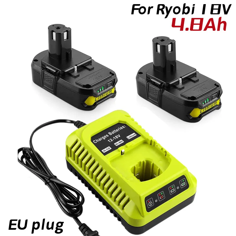 Upgraded 4800mAh Replacement Ryobi 18V Lithium Battery, Compatible with Ryobi 18 Volt ONE+ Plus P107 P108 P102 P103 P104 P105
Upgraded 4800mAh Replacement Ryobi 18V Lithium Battery, Compatible with Ryobi 18 Volt ONE+ Plus P107 P108 P102 P103 P104 P105