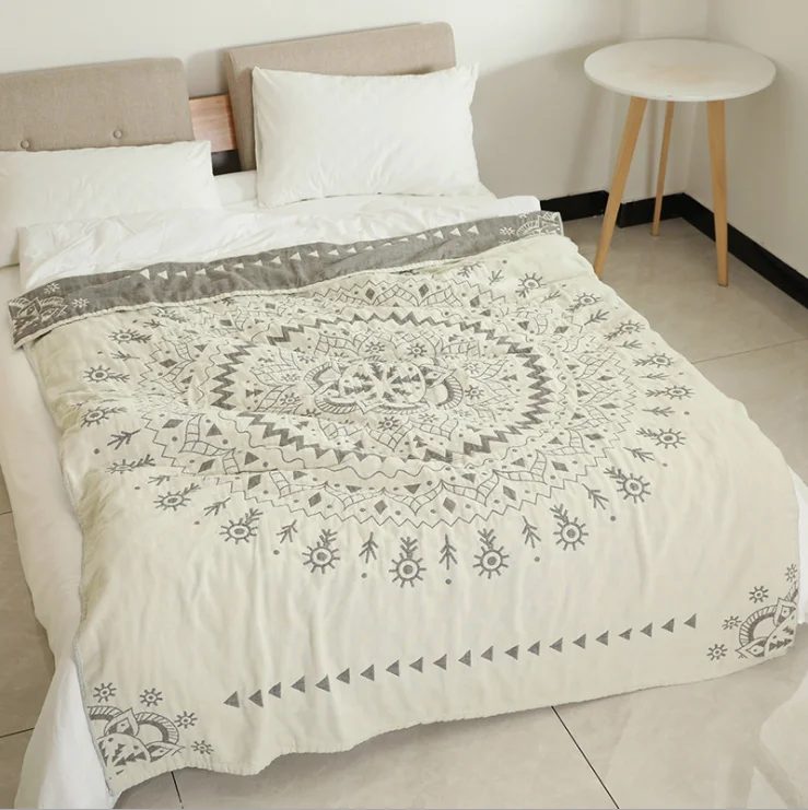 Muslin Summer Blanket Travel Breathable Chic Mandala Large Bed Sofa Soft Throw Blanket Para Blanket 100% Cotton Blanket
Muslin Summer Blanket Travel Breathable Chic Mandala Large Bed Sofa Soft Throw Blanket Para Blanket 100% Cotton Blanket
