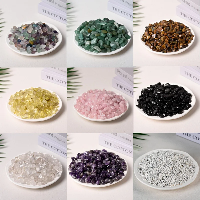 100g Natural Stones Clear Quartz Pink Crystal Amethyst Citrine Fluorite Aventurine Tiger Eye Obsidian Gravel for Decoration Home
100g Natural Stones Clear Quartz Pink Crystal Amethyst Citrine Fluorite Aventurine Tiger Eye Obsidian Gravel for Decoration Home