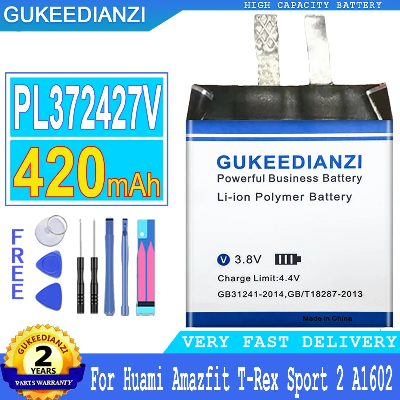 

Replacement Battery For Huami Amazfit Trex T-rex pro verge lite Res Sport 2/Stratos II 2 A1609/Ares Bip GTR/A1928/A1602