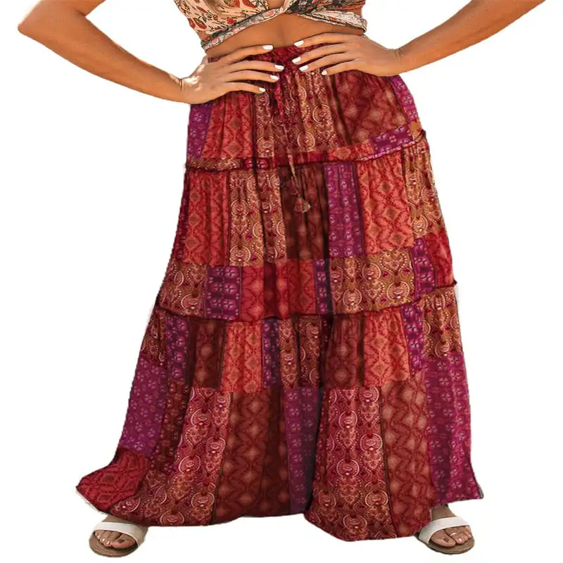 Floral Maxi Skirts Elastic High Waist A-Line Skirt Ruffle Hem Beach Long Skirts with Pockets Size L
Floral Maxi Skirts Elastic High Waist A-Line Skirt Ruffle Hem Beach Long Skirts with Pockets Size L