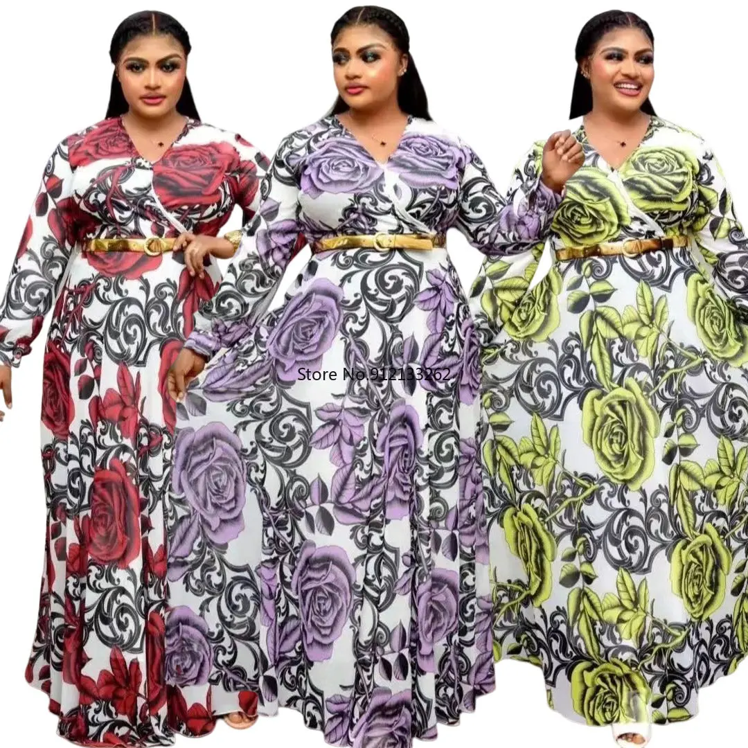 XL-5XL Dashiki African Dresses for Women Autumn African Long Sleeve V-neck Polyester Printing Long Dress Maxi Dress No Belt
XL-5XL Dashiki African Dresses for Women Autumn African Long Sleeve V-neck Polyester Printing Long Dress Maxi Dress No Belt