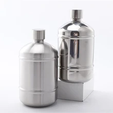 Large Capacity Bottle Hip Flask 1L Stainless Steel 304 Metal Whisky Pot Alcohol Bottle Portable Wine Container Whiskey Bottle