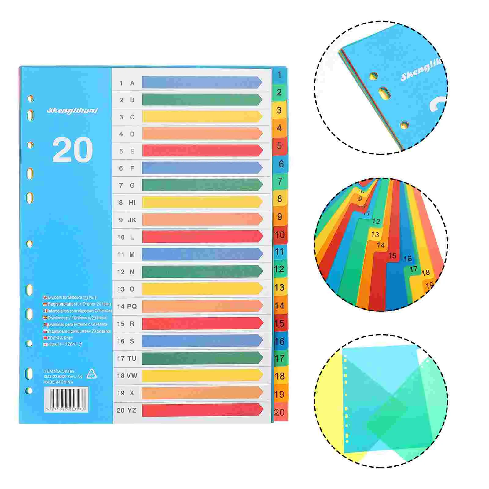 5Pcs Plastic Binder Dividers A4 Folder Inner Core Office Binder Dividers Multi-color Tabs
5Pcs Plastic Binder Dividers A4 Folder Inner Core Office Binder Dividers Multi-color Tabs