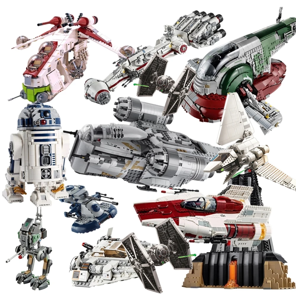 New Star Space Wars R2d2 Series Razor Crest A-wing Fighter The Mandalorian Building Blocks Bricks Kids Christmas Toys 60017 Gift
New Star Space Wars R2d2 Series Razor Crest A-wing Fighter The Mandalorian Building Blocks Bricks Kids Christmas Toys 60017 Gift