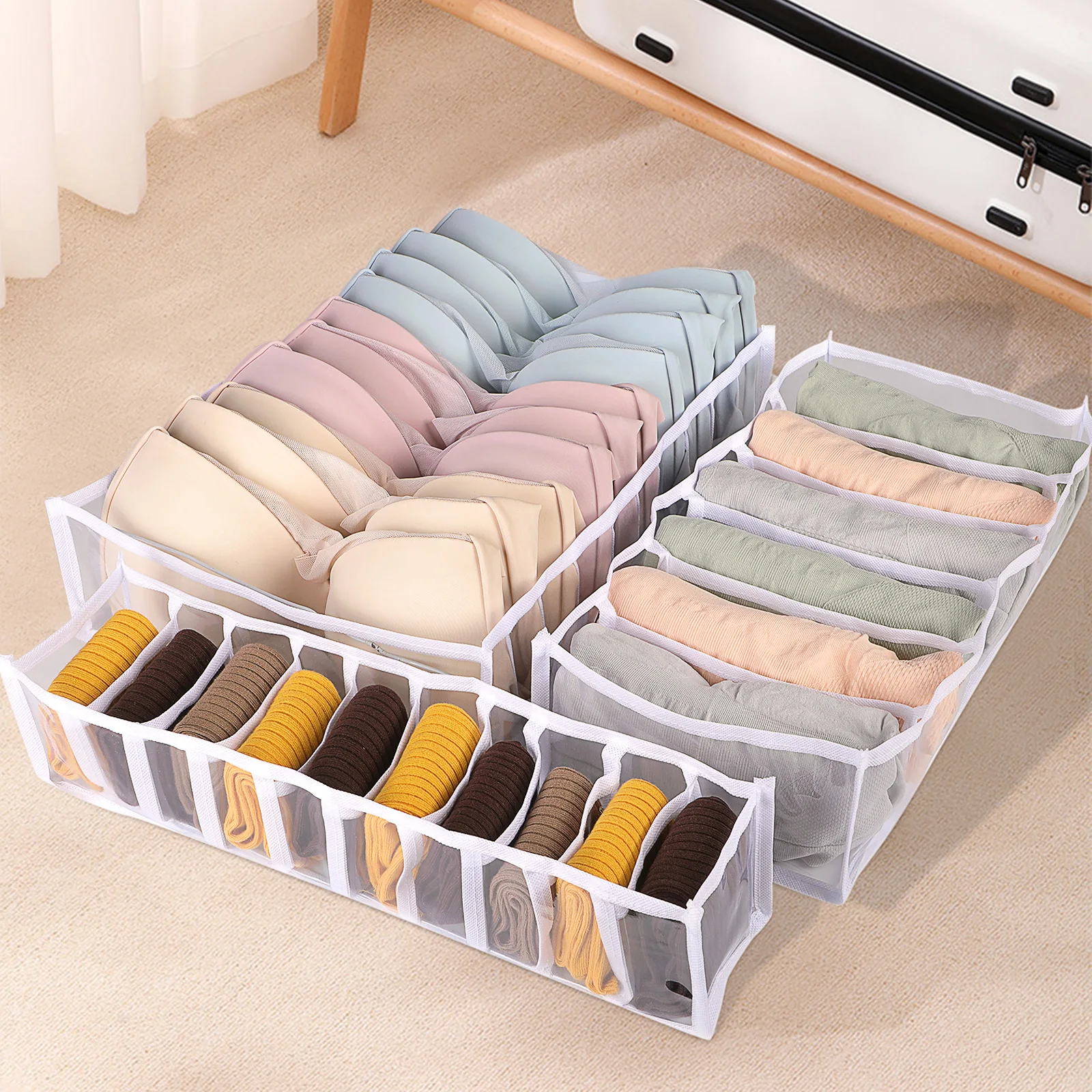 Clothes Storage Box Closet Separation Organizers Drawer Divider Organizer Compartment Boxes For Underwear Jeans Socks Bra
Clothes Storage Box Closet Separation Organizers Drawer Divider Organizer Compartment Boxes For Underwear Jeans Socks Bra