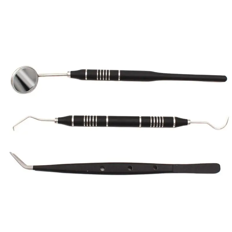 3 pcs/set Dental Mirror kit Mouth Mirror Probe Hook Tweezer Stainless Steel Dental Instruments Dentist Teeth cleaning Tools
3 pcs/set Dental Mirror kit Mouth Mirror Probe Hook Tweezer Stainless Steel Dental Instruments Dentist Teeth cleaning Tools