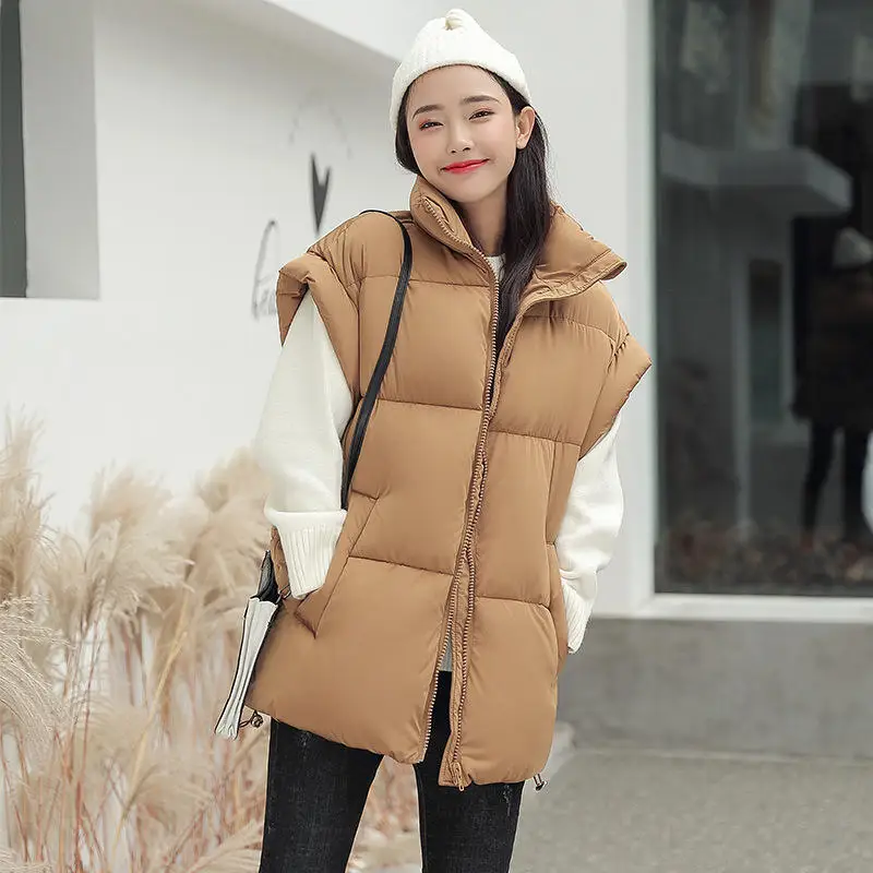 Vest Woman Jacket Waistcoat vest tops Loose Warm Ladies Vest Thick Sleeveless Down Cotton Vest Female Solid Parkas top clothes
Vest Woman Jacket Waistcoat vest tops Loose Warm Ladies Vest Thick Sleeveless Down Cotton Vest Female Solid Parkas top clothes