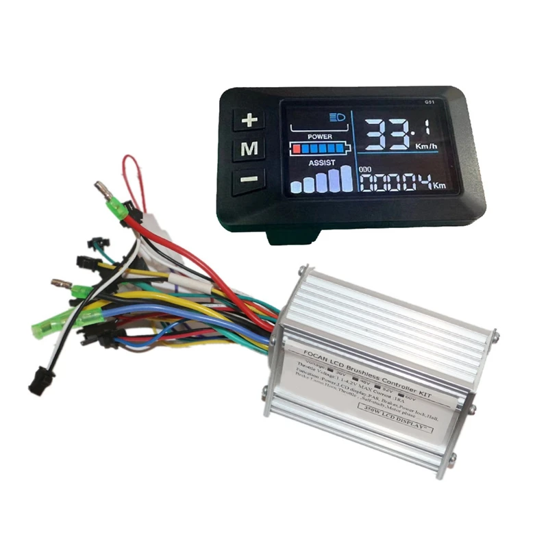 36V 48V 52V 60V 350W 18A Motor Controller Electric Bicycle Controller SM Connector G51 LCD Display Speedometer Parts
36V 48V 52V 60V 350W 18A Motor Controller Electric Bicycle Controller SM Connector G51 LCD Display Speedometer Parts