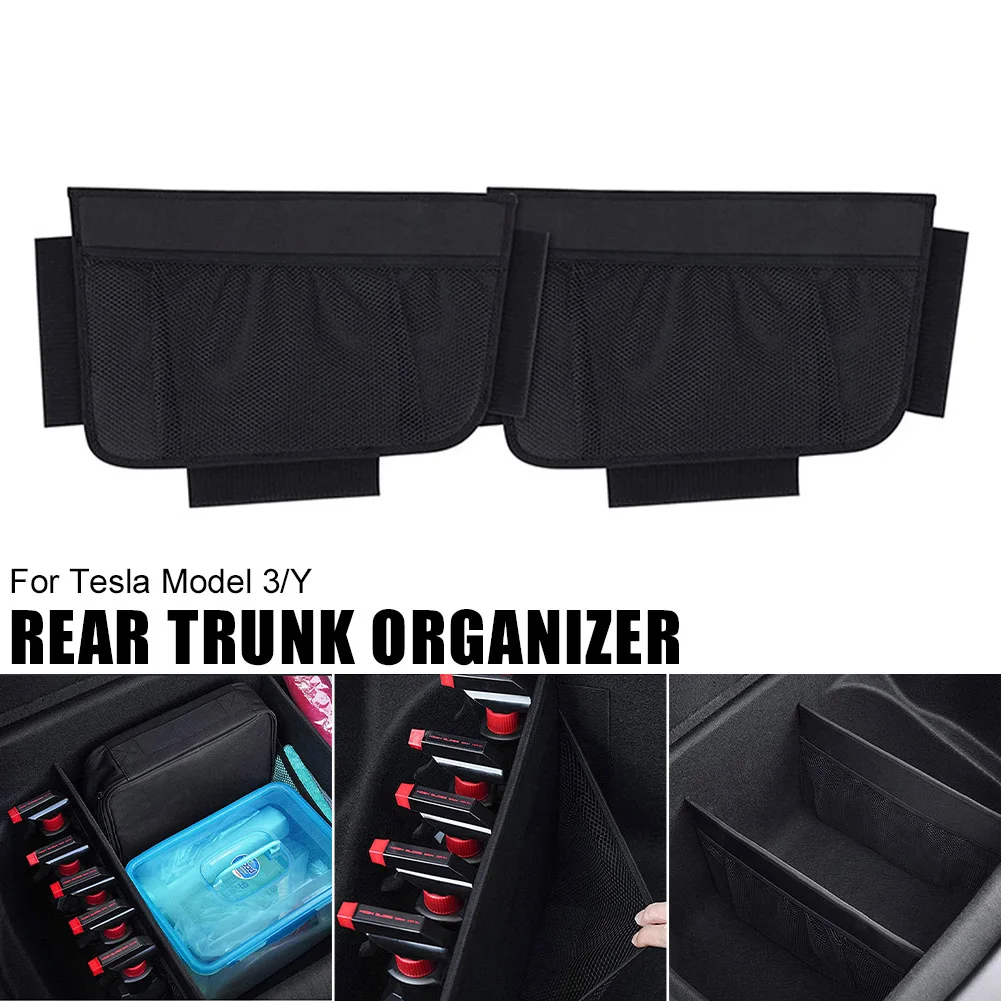 For Tesla Model 3 Model Y Car Rear Trunk Organizer 43x27cm Storage Box Divider with Mesh Pocket Sub Trunk Auto Car Accessories
For Tesla Model 3 Model Y Car Rear Trunk Organizer 43x27cm Storage Box Divider with Mesh Pocket Sub Trunk Auto Car Accessories