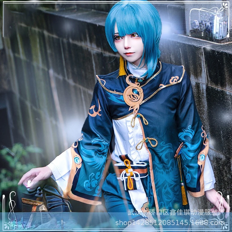 Anime Game Genshin Impact XingQiu Cosplay Costume Xing Qiu Outfit Shoes Earrings Wig Cosplay Halloween Costume Women
Anime Game Genshin Impact XingQiu Cosplay Costume Xing Qiu Outfit Shoes Earrings Wig Cosplay Halloween Costume Women