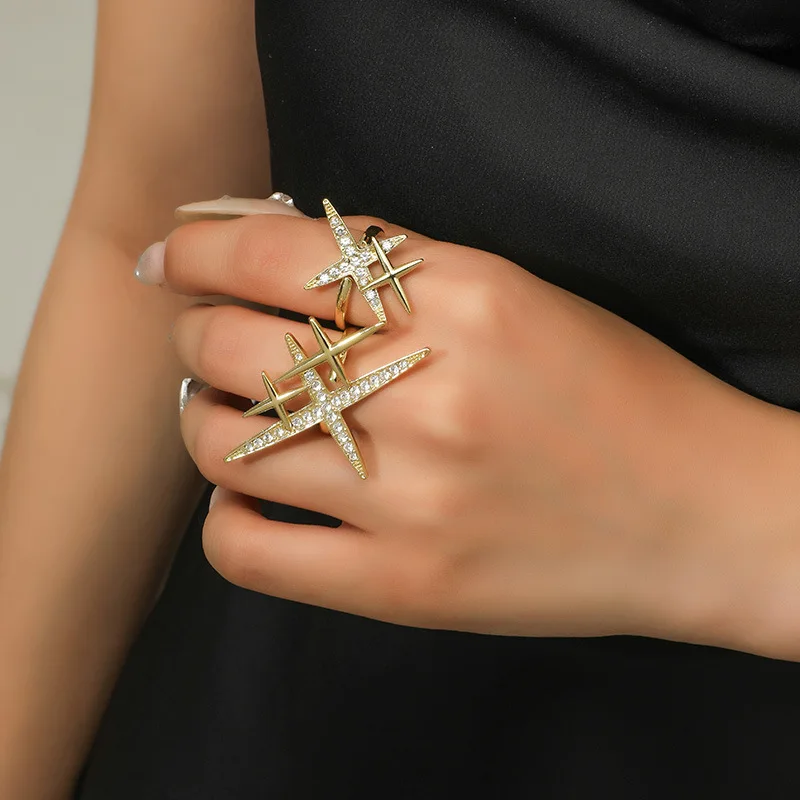 Big Statement Luxury Gold Color Rhinestone Star Shaped Ring Sets for Women Fashion Simple Exaggerated Chunky Finger Ring Jewelry
Big Statement Luxury Gold Color Rhinestone Star Shaped Ring Sets for Women Fashion Simple Exaggerated Chunky Finger Ring Jewelry