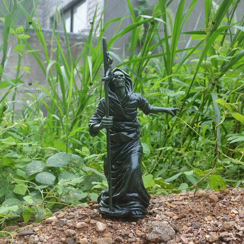 Gothic Home Decor Statue Black Death Skeleton Guardian Halloween Sculpture Resin Decoration Crafts Ornaments Skull Figurine Toy
Gothic Home Decor Statue Black Death Skeleton Guardian Halloween Sculpture Resin Decoration Crafts Ornaments Skull Figurine Toy