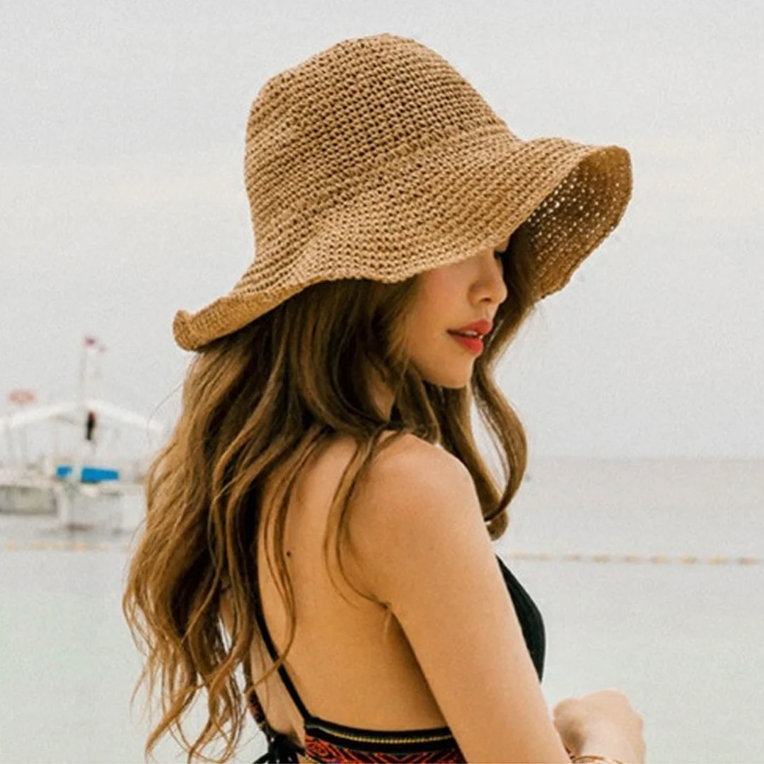 Foldable Women's Summer Hat Sun Visor Straw Cap Nature Bucket Cap Holiday Seaside Beach Sun Hat for Women
Foldable Women's Summer Hat Sun Visor Straw Cap Nature Bucket Cap Holiday Seaside Beach Sun Hat for Women