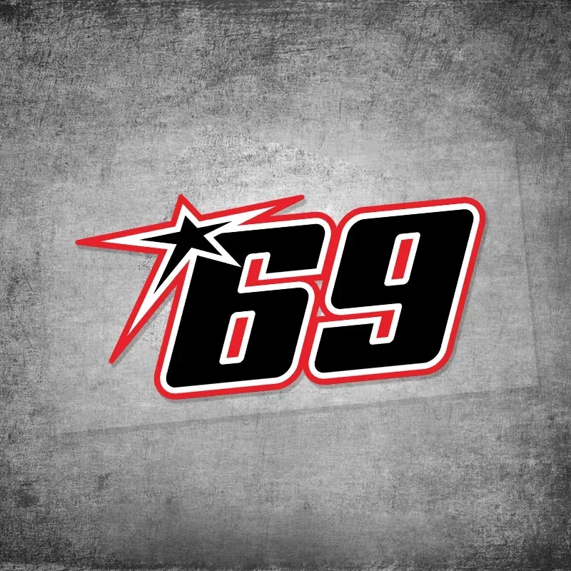 Гоночный номер 69, наклейки на мотоциклетный шлем, топливный бак для мотоцикла, боковой корпус, автоспорт, водонепроницаемые наклейки, украшение для мотокросса
Гоночный номер 69, наклейки на мотоциклетный шлем, топливный бак для мотоцикла, боковой корпус, автоспорт, водонепроницаемые наклейки, украшение для мотокросса