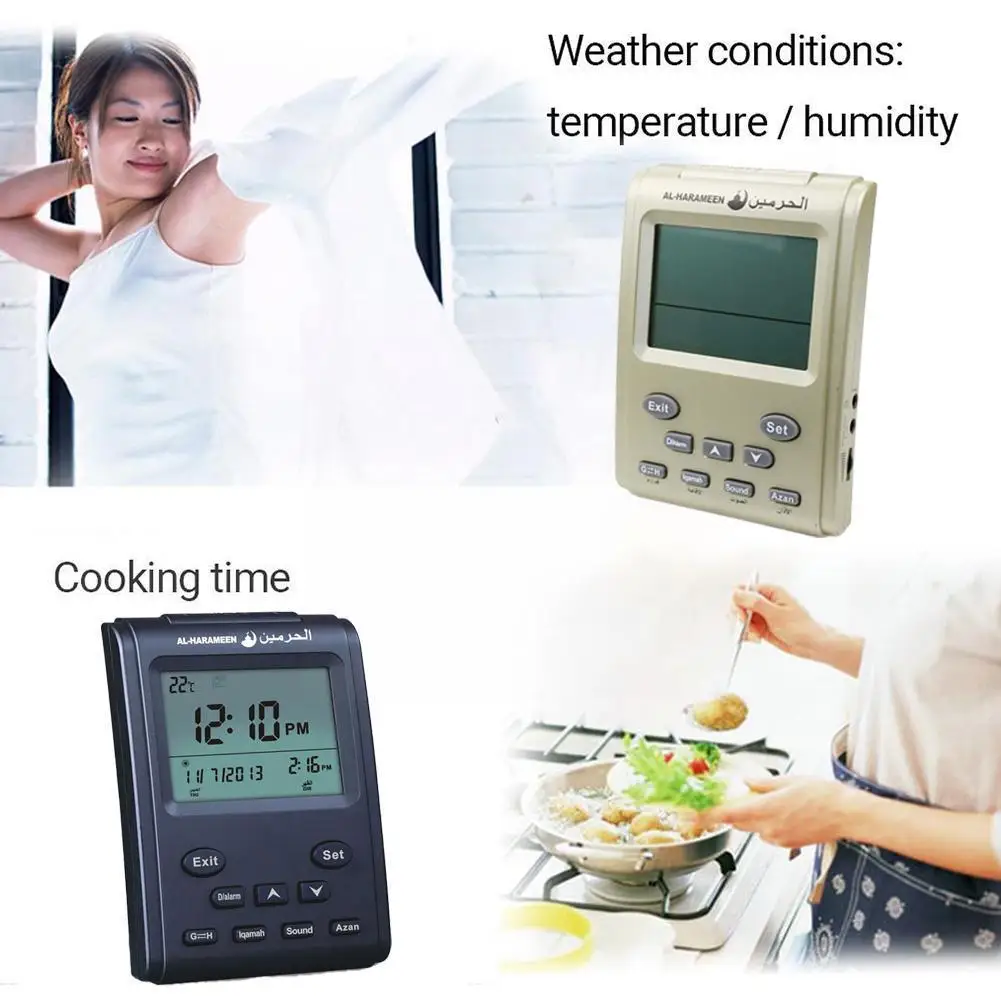 1 шт. Azan часы для мусульман с молитвенным будильником цибла и Hijri календарь исламский Al Harmeen Fajr настольное время X4X3
1 шт. Azan часы для мусульман с молитвенным будильником цибла и Hijri календарь исламский Al Harmeen Fajr настольное время X4X3