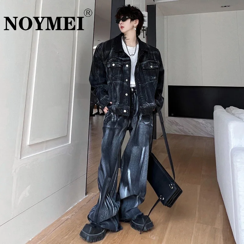 NOYMEI Men's Sets High Street Denim Suit 2 Pcs Sets Tie Dye Jackets Korean Fashion Baggy Jeans Male Autumn Niche Chic New WA2699 
NOYMEI Men's Sets High Street Denim Suit 2 Pcs Sets Tie Dye Jackets Korean Fashion Baggy Jeans Male Autumn Niche Chic New WA2699