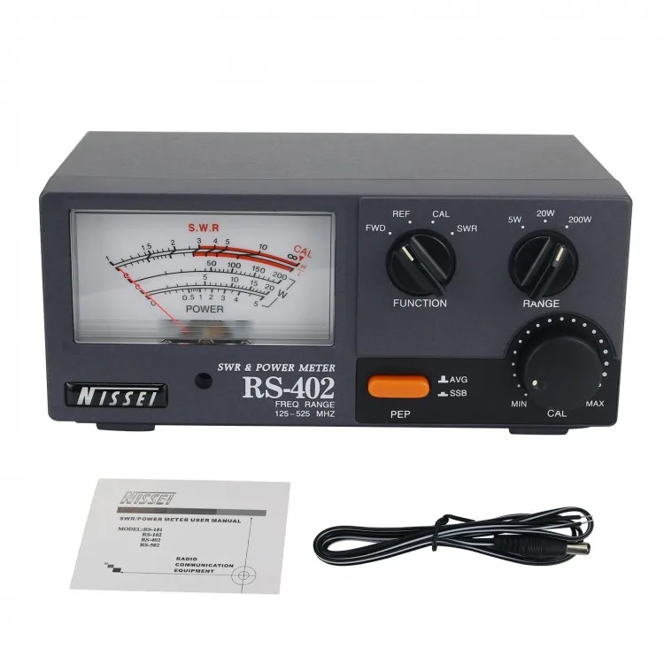 NISSEI RS-402 Power Meter 125-525MHz 200W SWR Watt Meter with Large Meter Display
NISSEI RS-402 Power Meter 125-525MHz 200W SWR Watt Meter with Large Meter Display