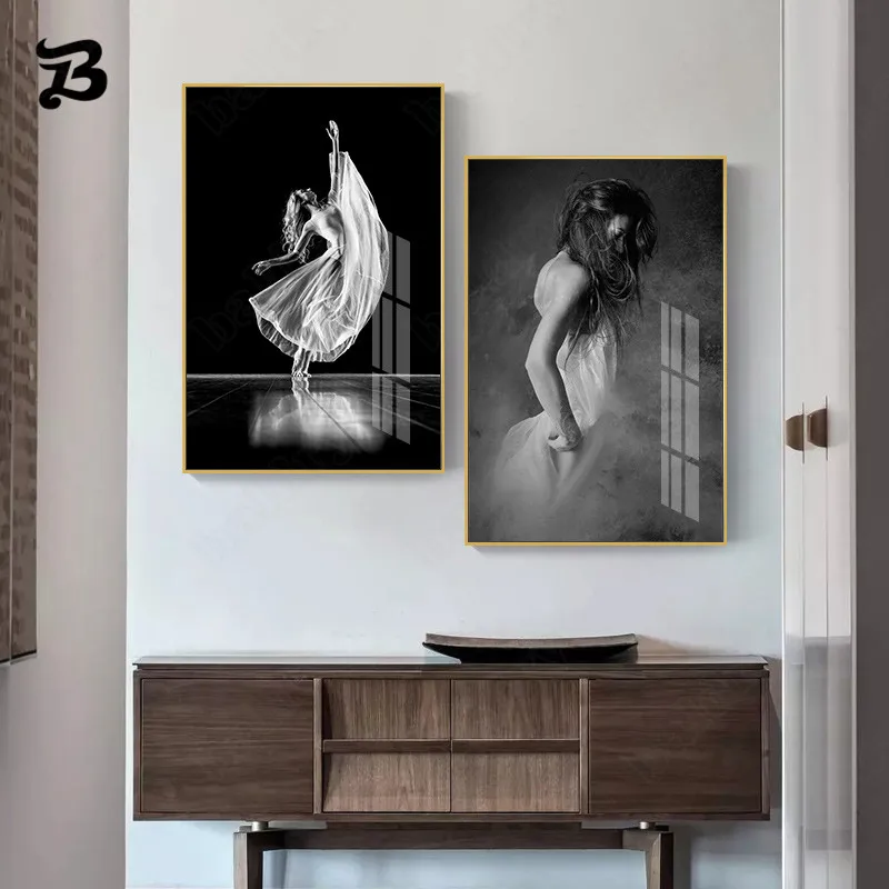 Elegant Ballet Girls Canvas Painting Black White Posters Dancer Women Canvas Prints Wall Art Pictures for Living Room Wall Decor 
Elegant Ballet Girls Canvas Painting Black White Posters Dancer Women Canvas Prints Wall Art Pictures for Living Room Wall Decor