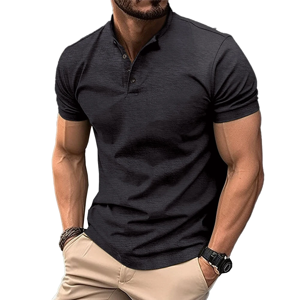 Summer Fashion Men Polo-neck Button Collar Short Sleeve Muscle Fitness Breathable T-Shirts Casual Business T Shirt Tees Tops
Summer Fashion Men Polo-neck Button Collar Short Sleeve Muscle Fitness Breathable T-Shirts Casual Business T Shirt Tees Tops