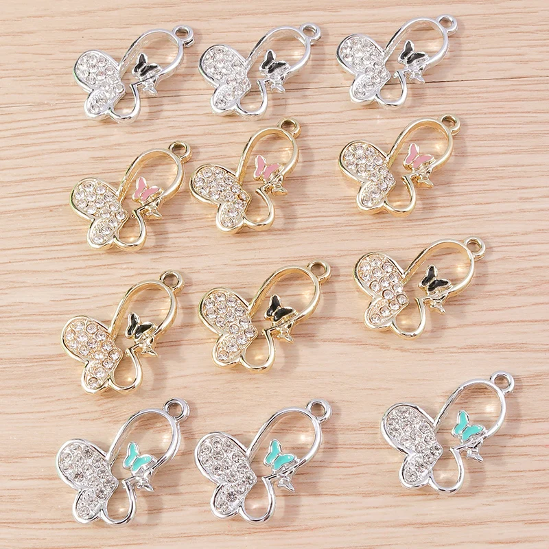 10pcs 19x25mm Delicate Crystal Animal Butterfly Charms Pendants for Jewelry Making Women Fashion Earrings Necklaces DIY Gifts
10pcs 19x25mm Delicate Crystal Animal Butterfly Charms Pendants for Jewelry Making Women Fashion Earrings Necklaces DIY Gifts