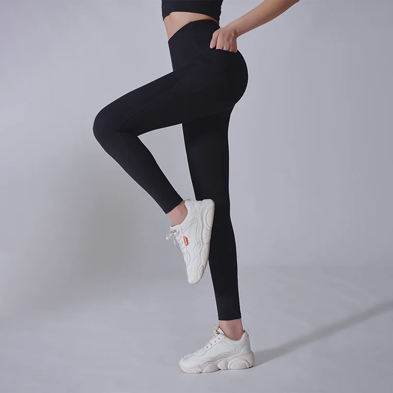 

Yoga Pants Summer High Intensity Hot Sweat Super High Waist Honey Peach Hip Fitness Pants Women's Cloud Feel Brushed Belt Pocket