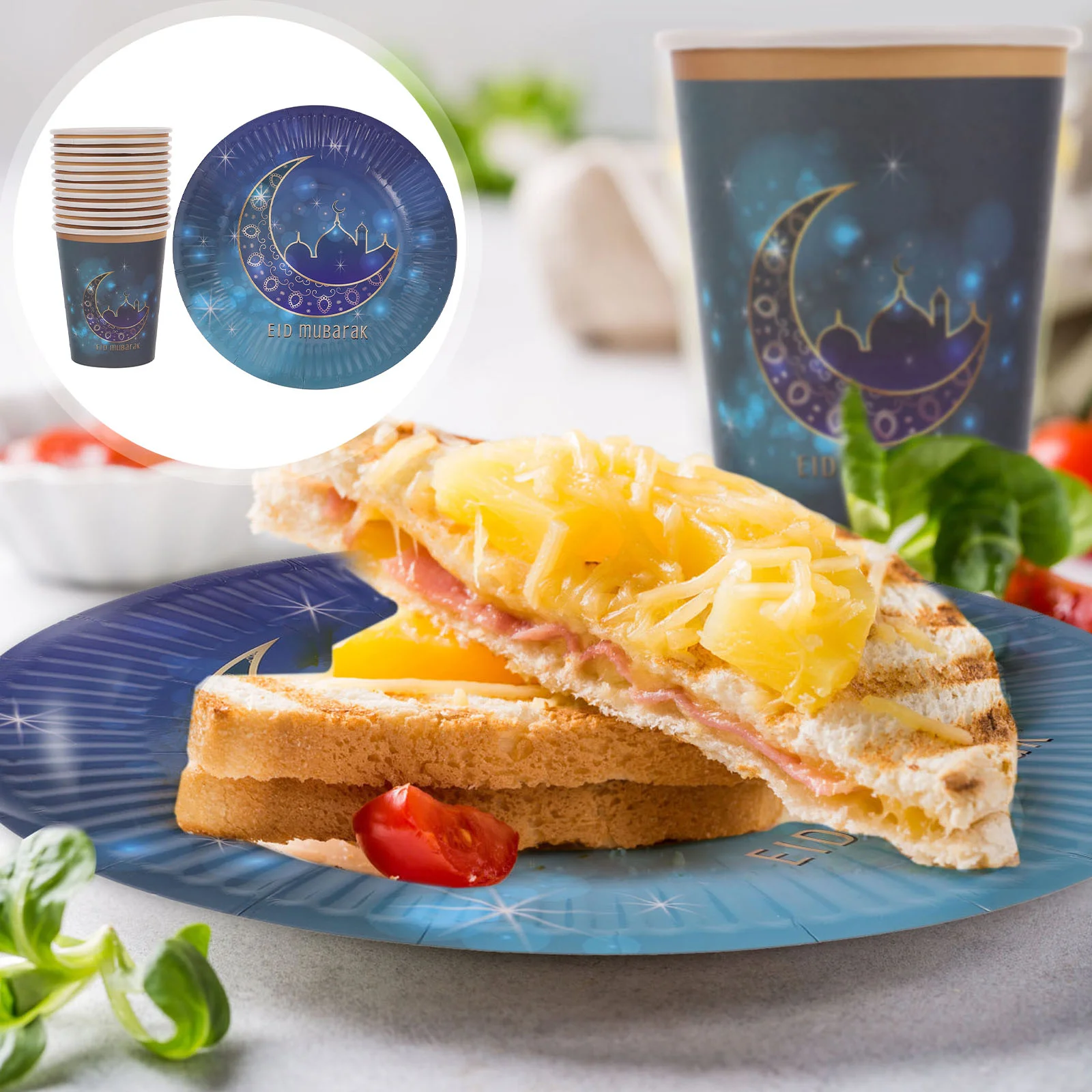 24 Pcs Ramadan Paper Cups Paper Plates Bulk Festival Tableware Decoration Home Paper Cup Plate Set Eid Mubarak Paper Cup
24 Pcs Ramadan Paper Cups Paper Plates Bulk Festival Tableware Decoration Home Paper Cup Plate Set Eid Mubarak Paper Cup
