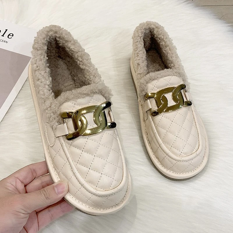 Women Shoes Plush Mules Office Shallow Sewing Loafers Slip On Ladies Shoes Comfortable Female Footwear Winter botas de mujer
Women Shoes Plush Mules Office Shallow Sewing Loafers Slip On Ladies Shoes Comfortable Female Footwear Winter botas de mujer