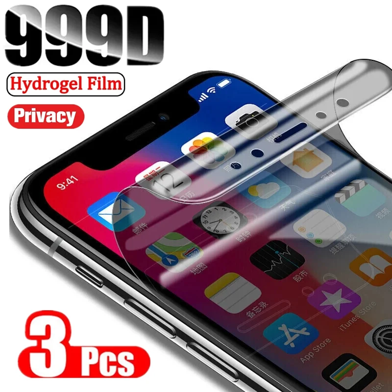 1-3Pcs Anti-Spy Soft Hydrogel Film for IPhone 12 11 Pro XS Max 6 7 8 Plus Privacy Screen Protectors for IPhone 13 X XR Not Glass
1-3Pcs Anti-Spy Soft Hydrogel Film for IPhone 12 11 Pro XS Max 6 7 8 Plus Privacy Screen Protectors for IPhone 13 X XR Not Glass