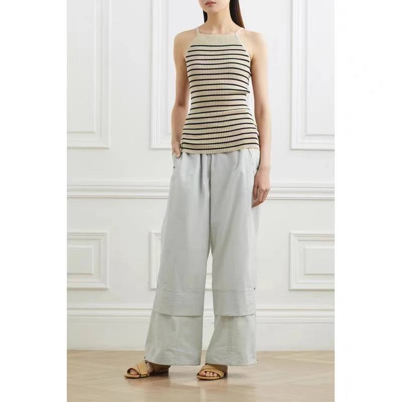 2023 Spring and Summer New Fashion Color Contrast Women Striped Sleeveless Knitted Fine Strap Elastic Vest
2023 Spring and Summer New Fashion Color Contrast Women Striped Sleeveless Knitted Fine Strap Elastic Vest