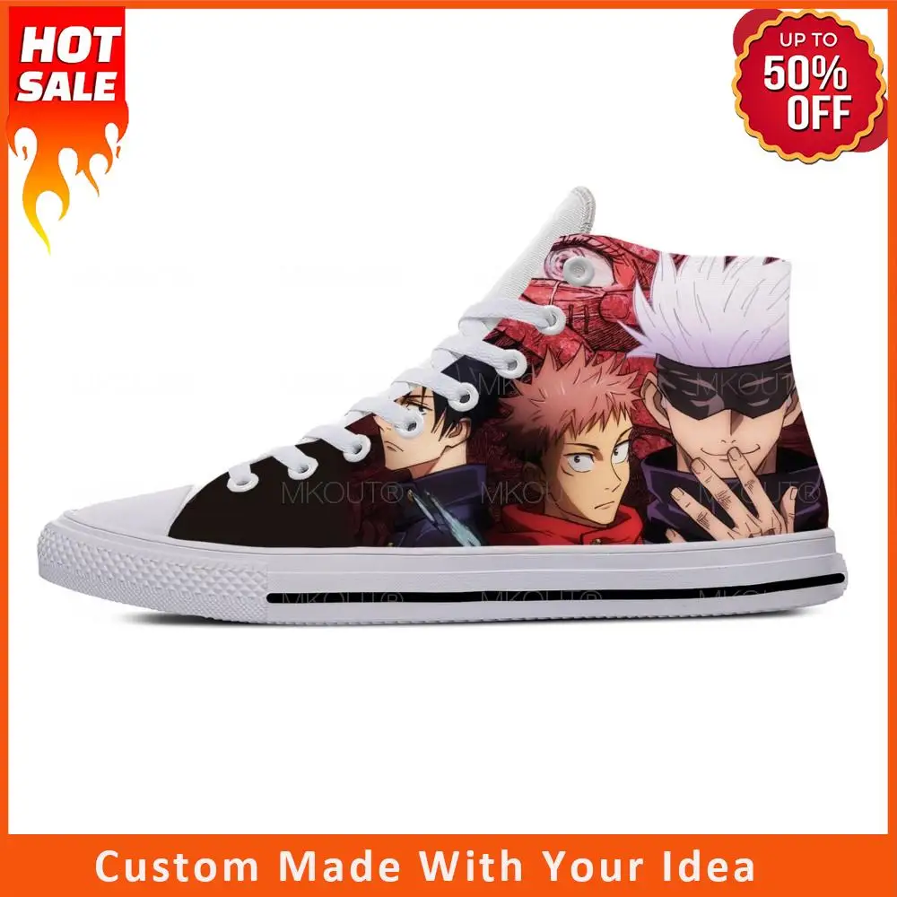 Anime Manga Cartoon Jujutsu Kaisen Gojo Satoru Casual Cloth Shoes High Top Lightweight Breathable 3D Print Men Women Sneakers
Anime Manga Cartoon Jujutsu Kaisen Gojo Satoru Casual Cloth Shoes High Top Lightweight Breathable 3D Print Men Women Sneakers